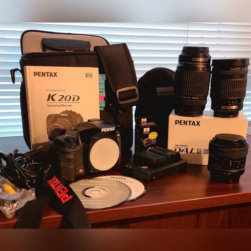 Pentax K20D Camera + Accessories